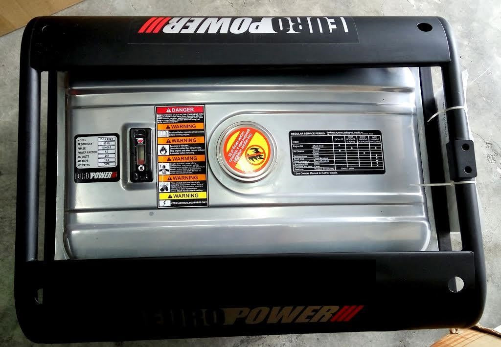 Europower 2500W Gasolin Set With AVR + Wheel EGY4001