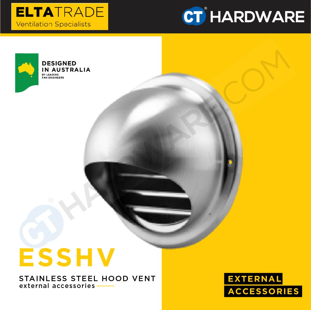 ELTA TRADE ESSHV (4", 5", 6", 8") EXTERNAL ACCESSORIES STAINLESS STEEL HOOD VENT