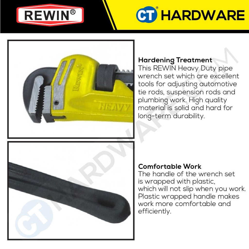 REWIN WG350 HEAVY DUTY PIPE WRENCH SIZE 200MM TO 1200 - 1PC