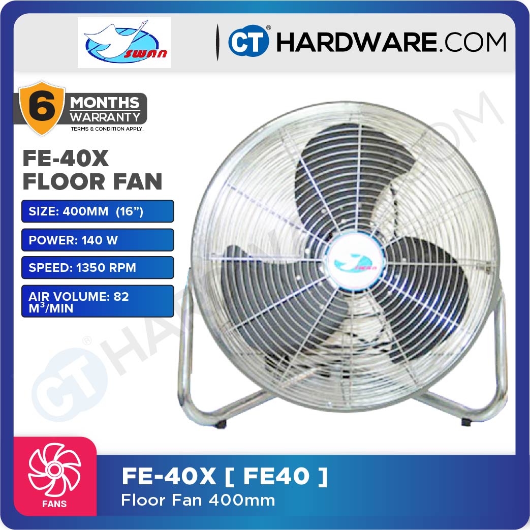 Swan FE-40X Floor Fan 400mm 140W