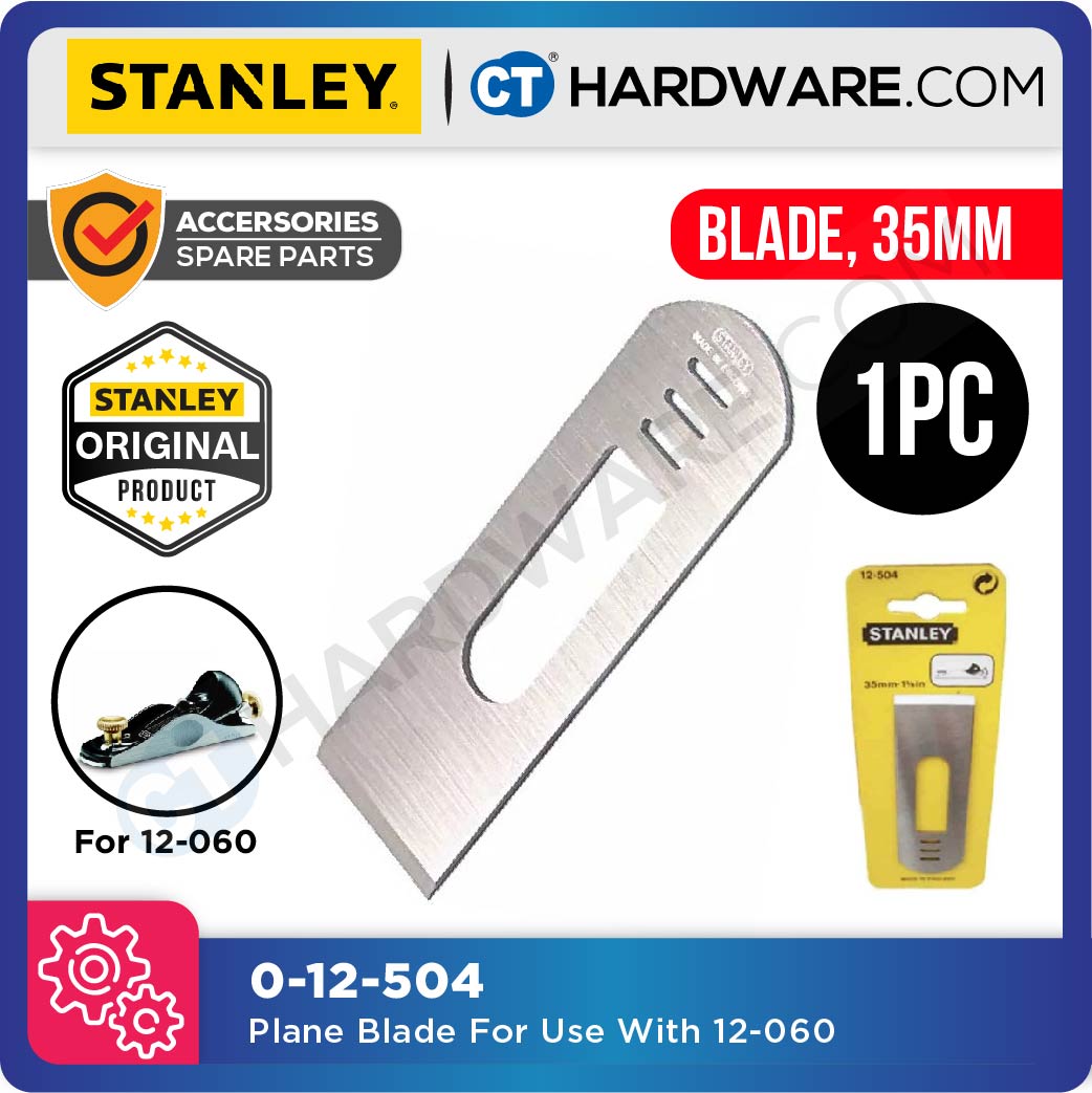 STANLEY 012330 / 12504 / 12508 PLANE BLADE / IRON FOR USE WITH 12-116 / 12-060 / 12-020 / 12-220 BLOCK PLANE - 1PC