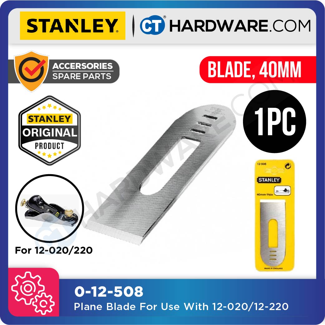 STANLEY 012330 / 12504 / 12508 PLANE BLADE / IRON FOR USE WITH 12-116 / 12-060 / 12-020 / 12-220 BLOCK PLANE - 1PC