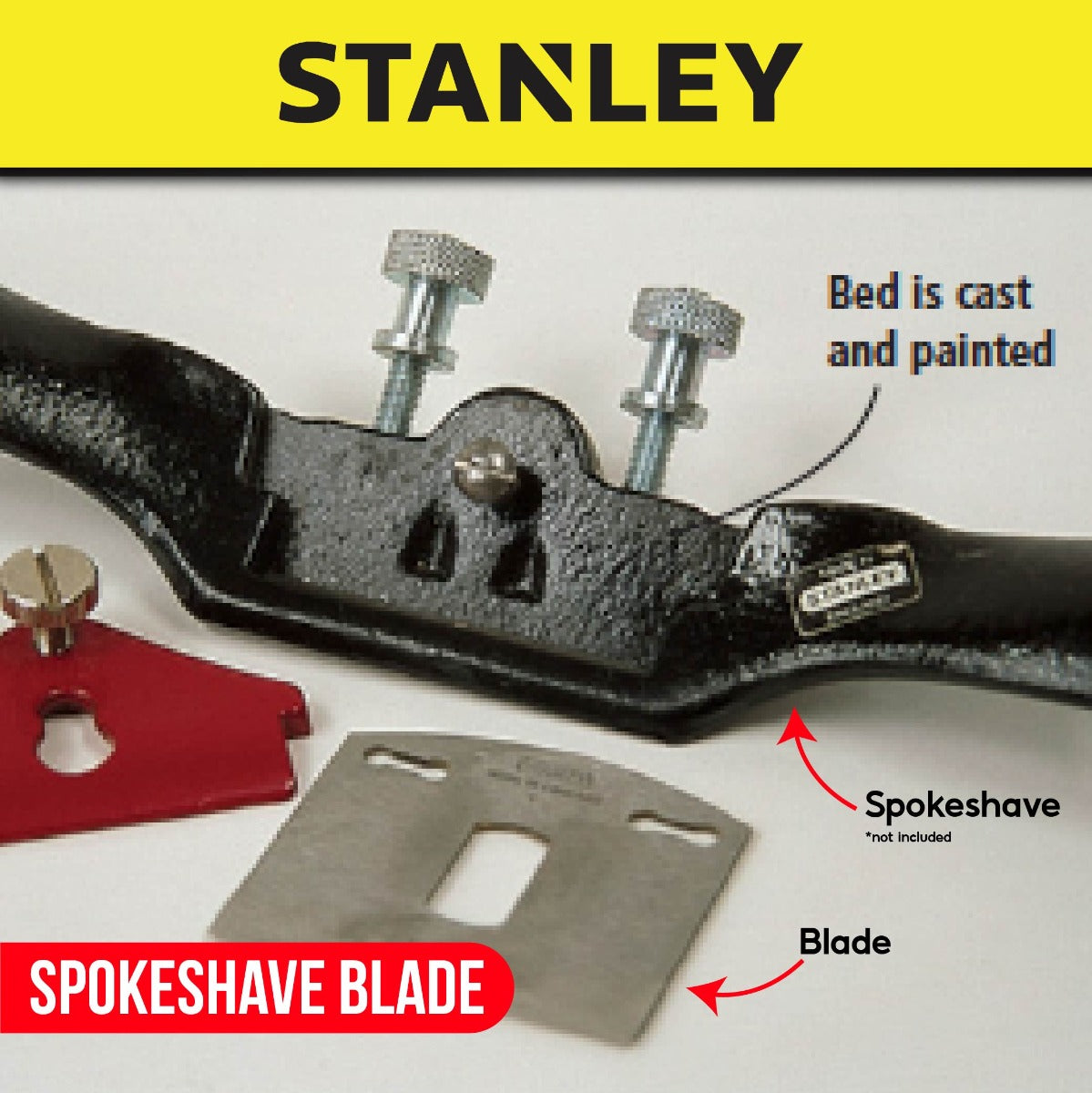 Stanley 1-12-350 Spokeshaves Replacement Blade Iron 151 Series 55mm