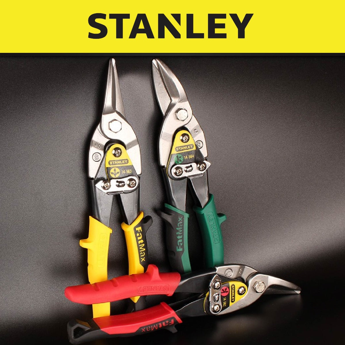 Stanley MaxSteel Aviation Snips 10" 250mm Straight / Left / Right Cut