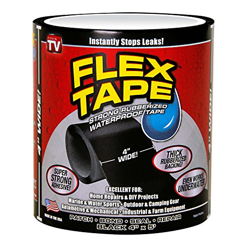 Strong Rubberized Waterproof Tape 4" x 60" (Black) 10 x 150Cm