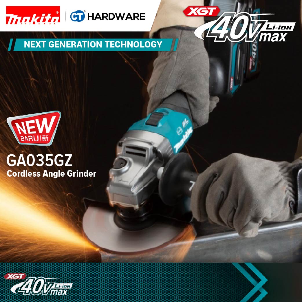 Makita GA035GZ XGT 40Vmax Cordless Brushless Angle Grinder 6" 150mm (Body Only)