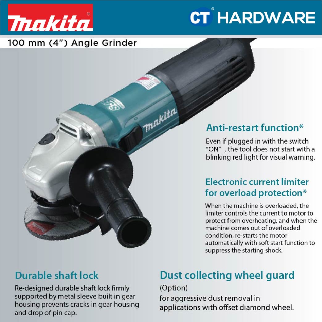 Makita GA4540 Angle Grinder 4-1/2" 115mm 1100W (Slide Switch)