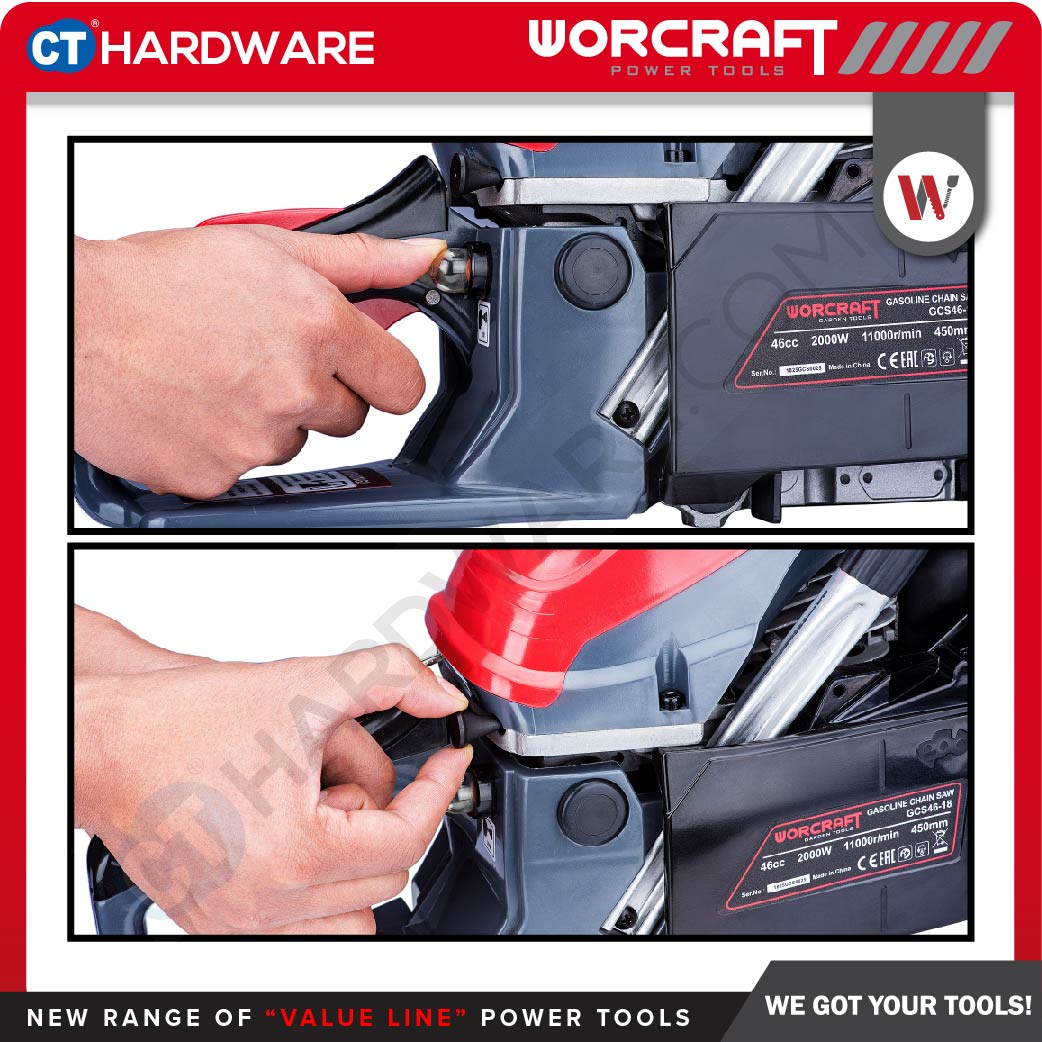 Worcraft GCS46-18 Petrol Chain Saw 46cc 18" 2000W