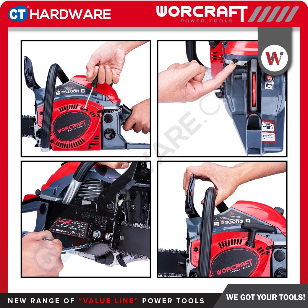 Worcraft GCS46-18 Petrol Chain Saw 46cc 18" 2000W