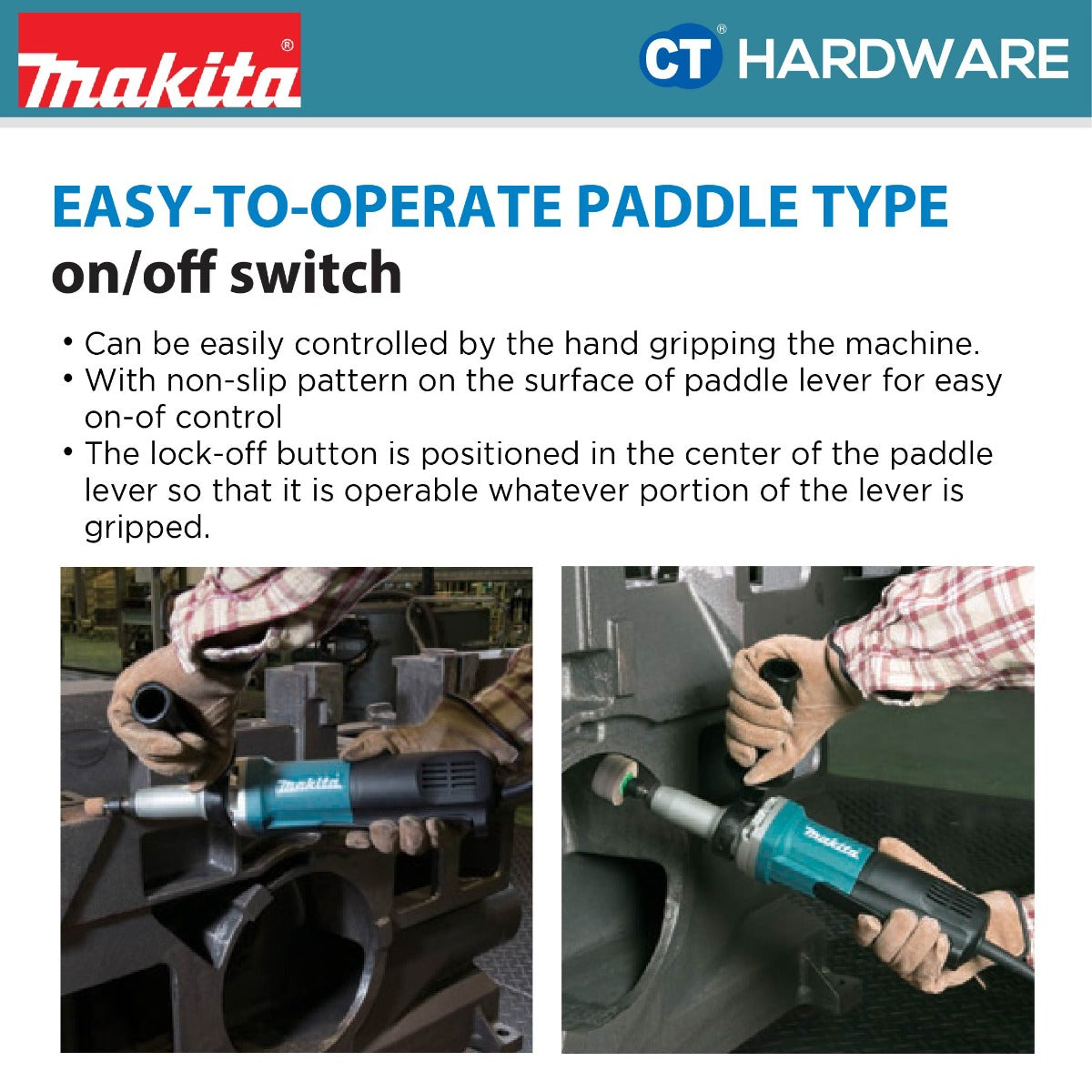 Makita GD0801C Die Grinder 6mm 750W With Speed Control