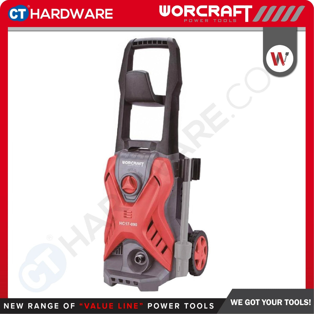 Worcraft HC17-090 High Pressure Cleaner 1700W 90 Bar 5.5L/min