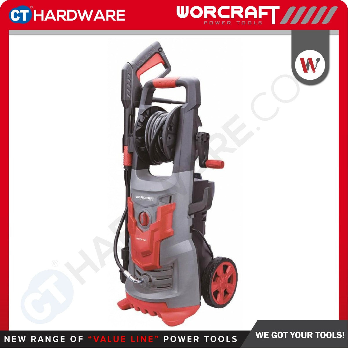 Worcraft HC21-110H High Pressure Cleaner 2100W 110 Bar 6.5L/min