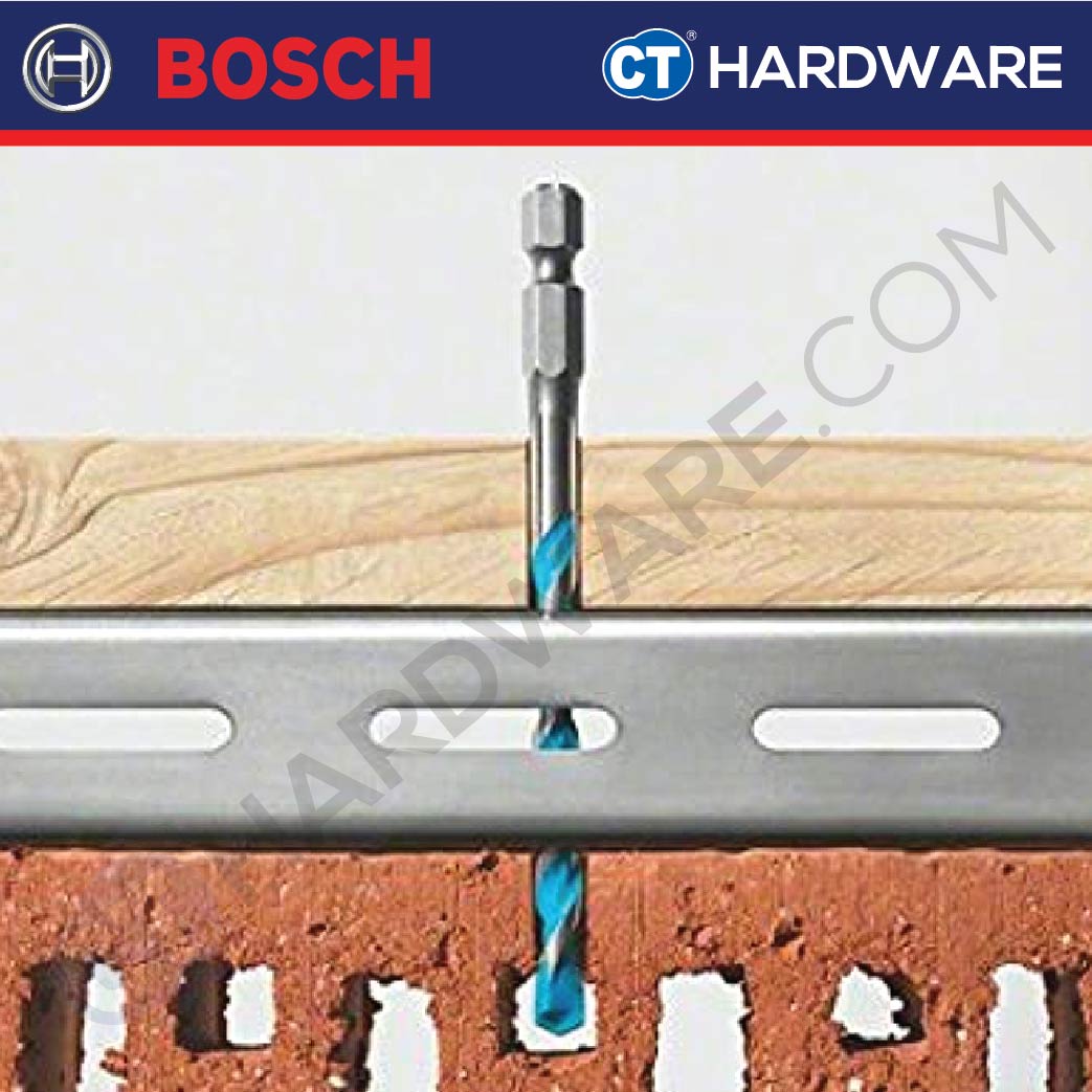 BOSCH HEX-9 MULTI CONSTRUCTION DRILL BIT SIZE 3 MM TO 12 MM - 1PC