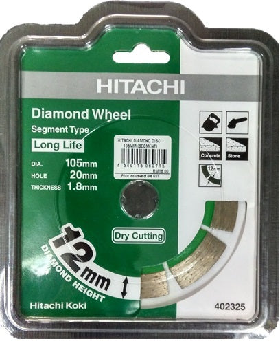 Hikoki 105mm x 12mm Segmented Diamond Disc (402325)