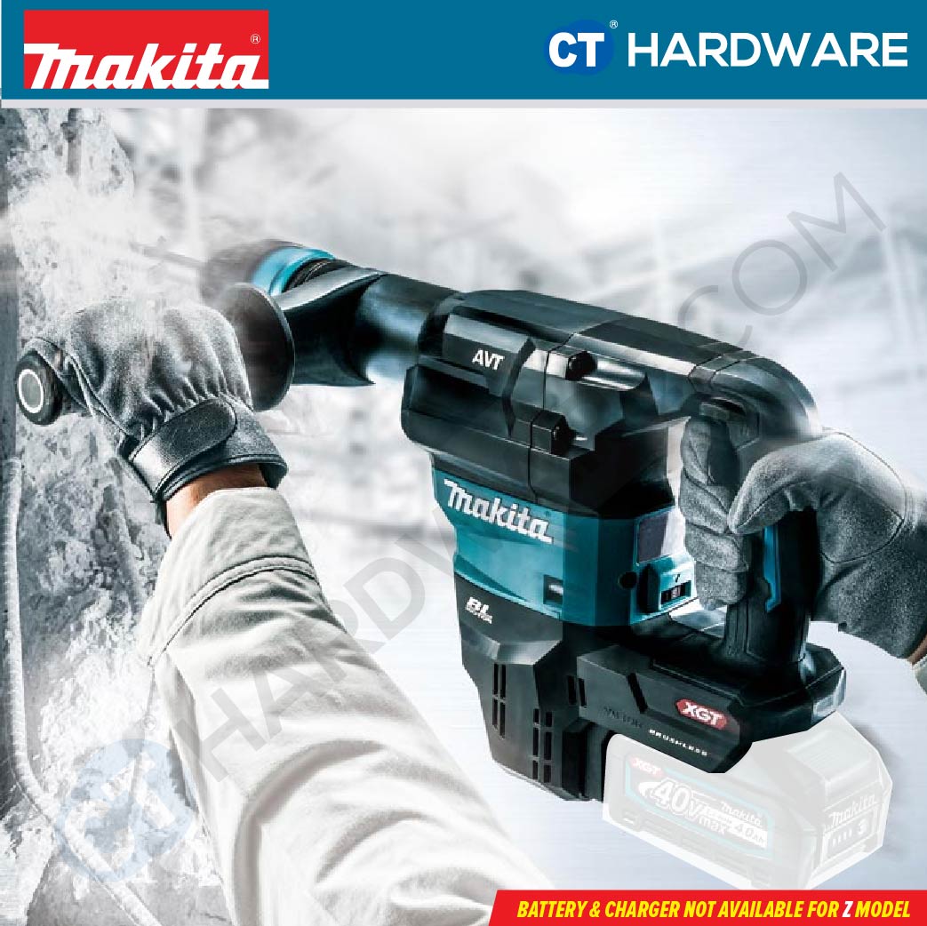 Makita HM001GM202/ GZ XGT 40Vmax Cordless Brushless SDS Max Demolition Hammer 9.4J (Body Only | 2-Battery)