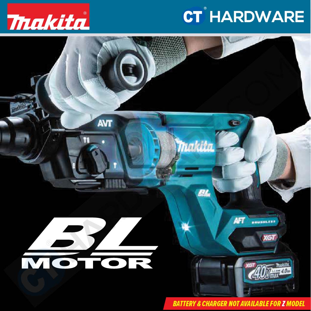 Makita HR007GM201/ GZ XGT 40Vmax Cordless Brushless SDS Plus Combination Hammer 3-Mode 28mm 3J (Body Only | 2-Battery)
