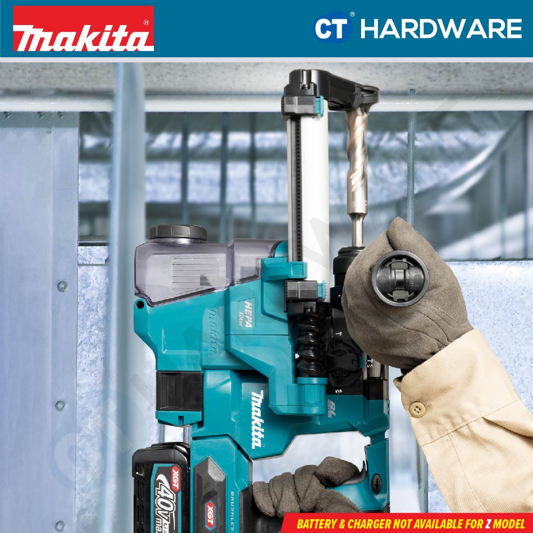Makita HR010GZ/ GD201 XGT 40Vmax Cordless Brushless SDS Plus Combination Hammer 20mm 2.1J (Body Only | 2-Battery)