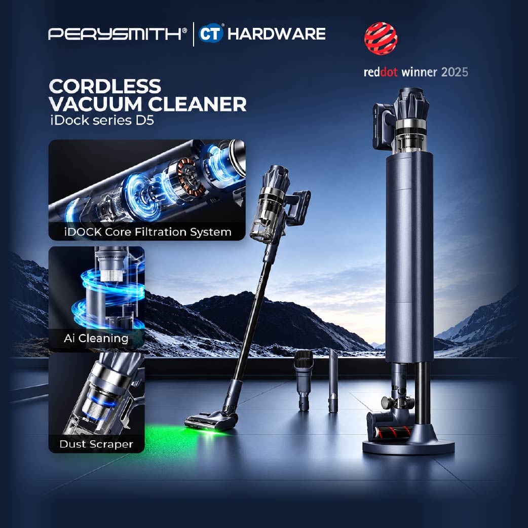 PerySmith D5 iDock Cordless Vacuum Cleaner 18.5V 30,000Pa