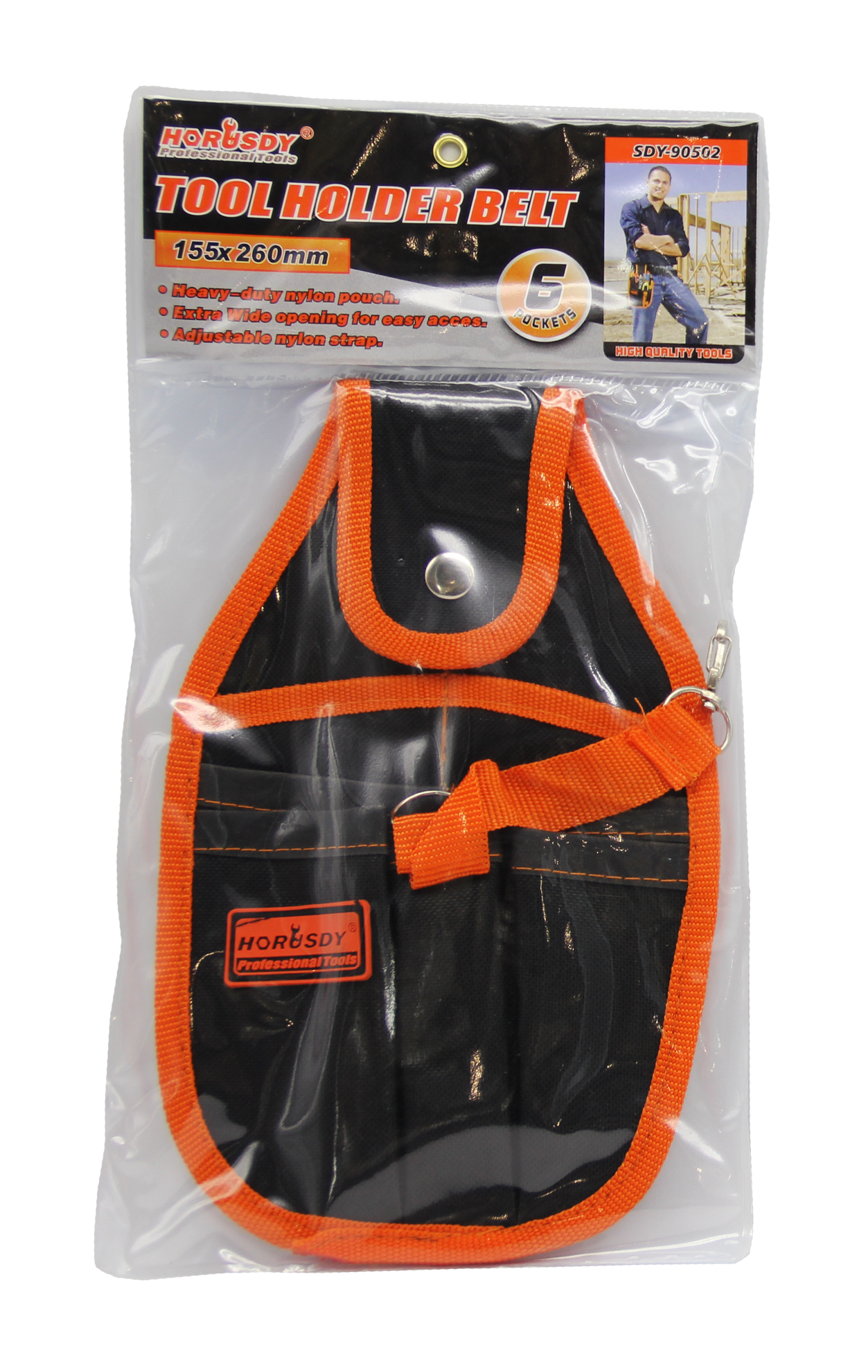 Horusdy SDY90502 Canvas Tool Pouch With 6 Pockets 155 X 260mm