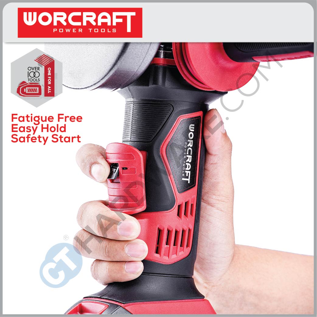 Worcraft CAG-S20Li-100MM 20V Cordless Angle Grinder 100mm M10 10000RPM