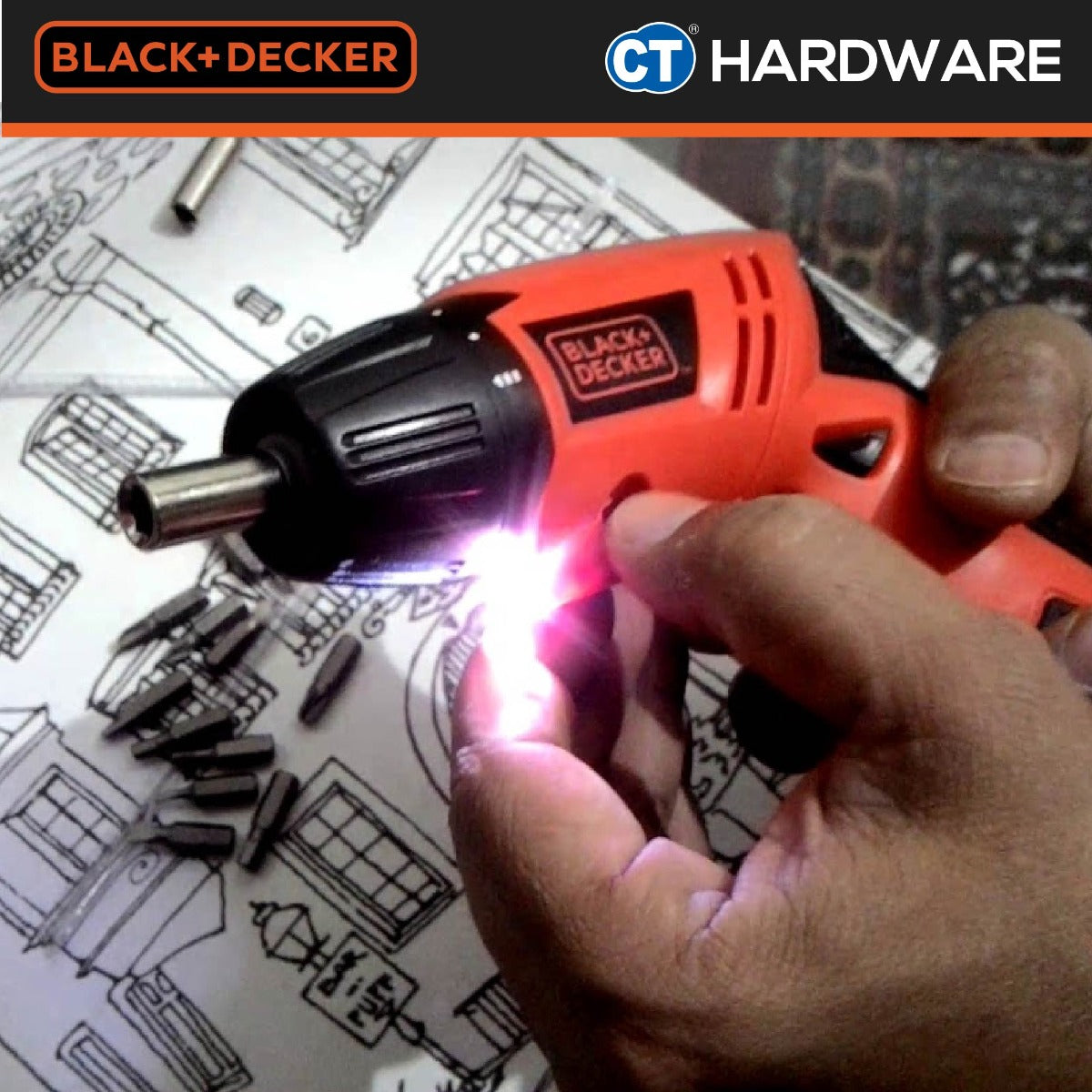 BLACK+DECKER KC4815 CORDLESS DRY WALL SCREWDRIVER 4.8V 200RPM