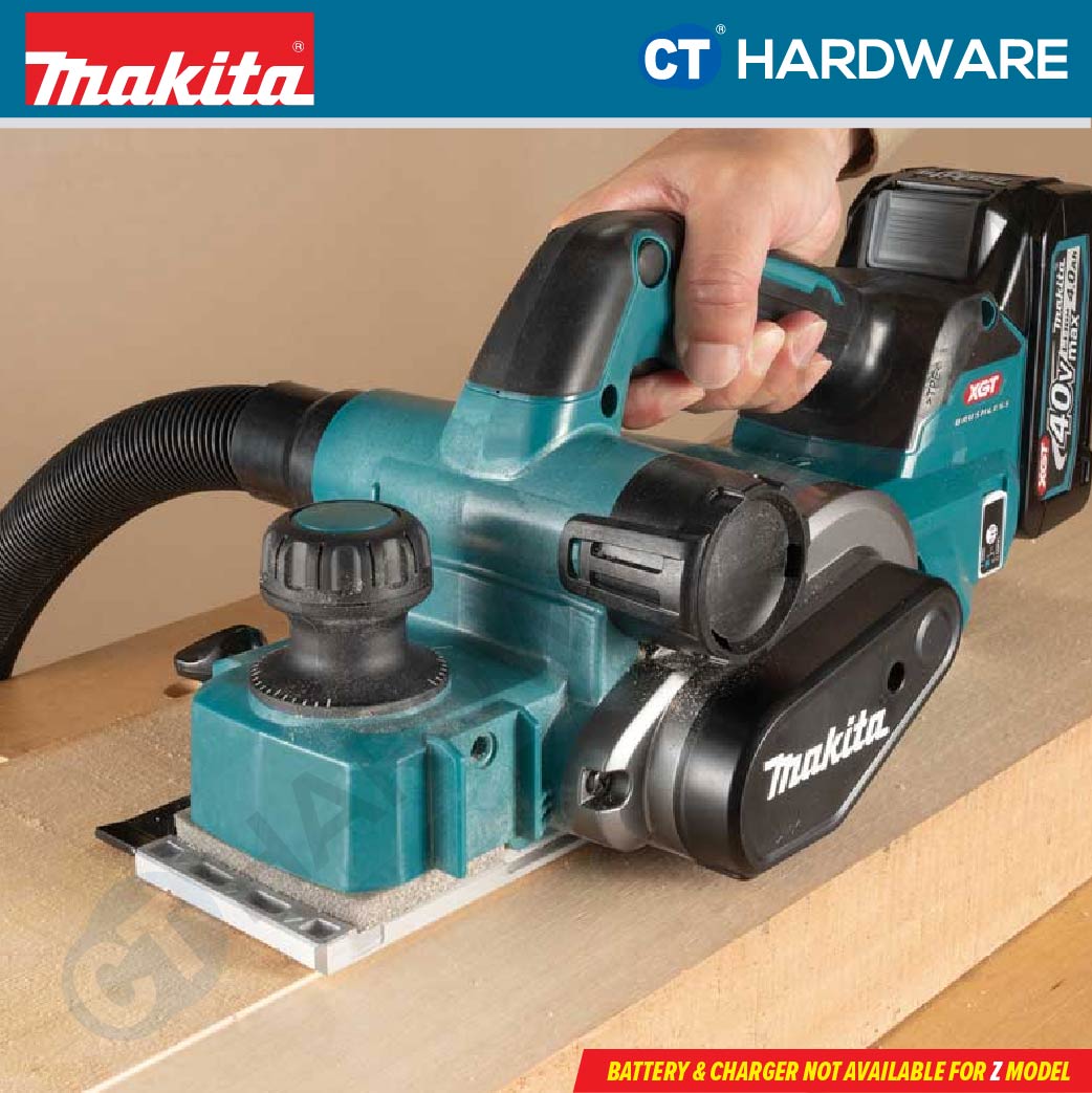 Makita KP001GM201/ GZ XGT 40Vmax Cordless Planer 82 Mm (3-1/4") (Body Only | 2-Battery)