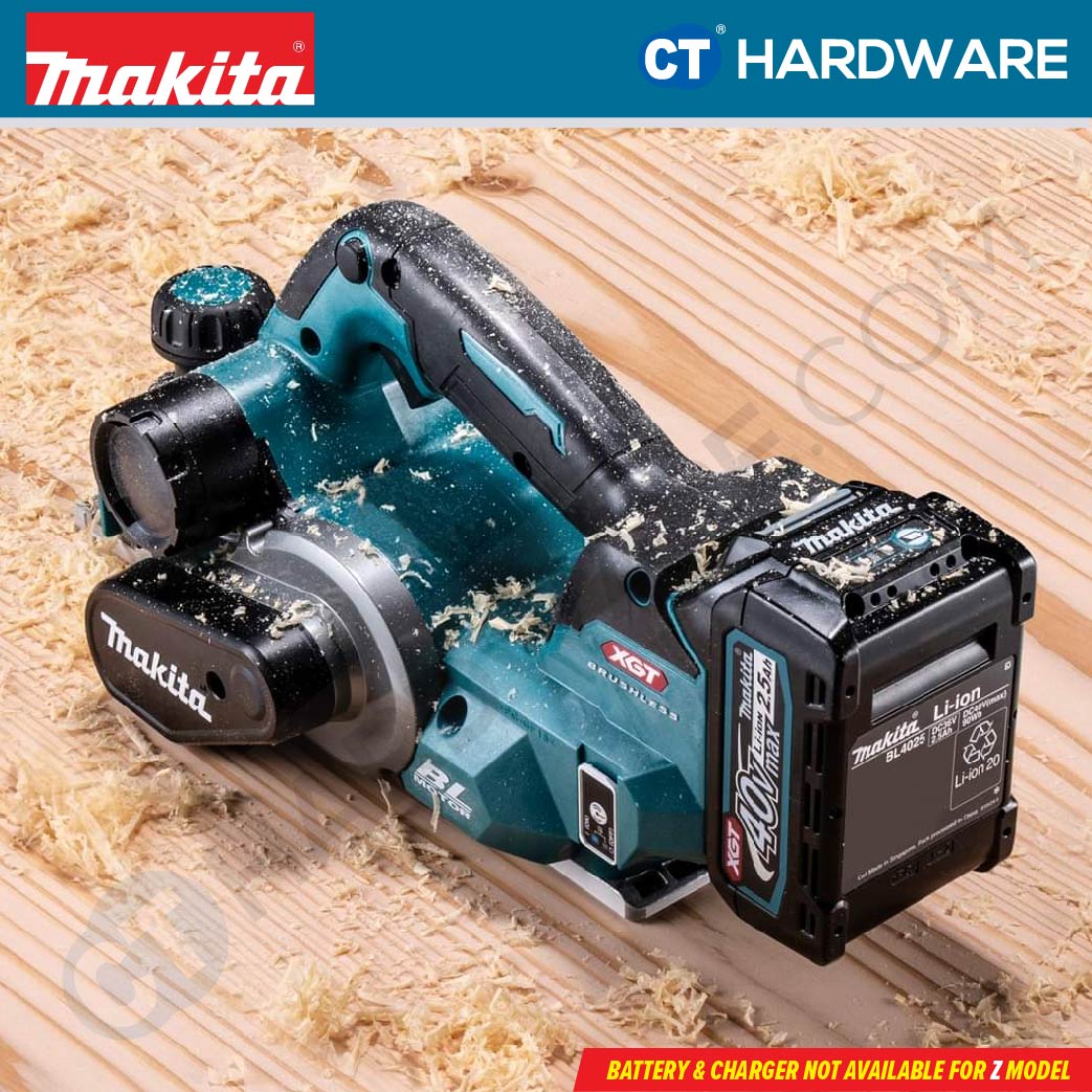 Makita KP001GM201/ GZ XGT 40Vmax Cordless Planer 82 Mm (3-1/4") (Body Only | 2-Battery)