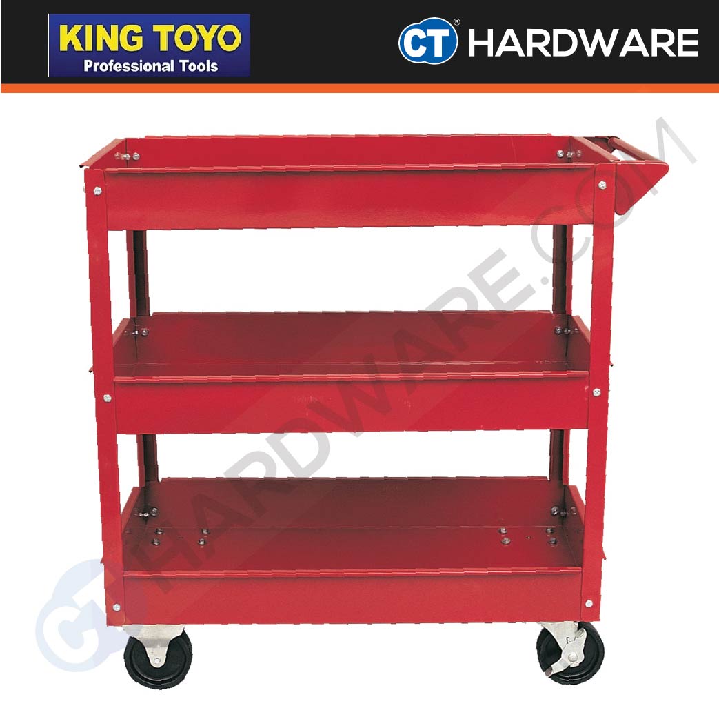 KINGTOYO KTTC301 TOOL TROLLEY 3 LAYER RED 700 X 350 X 760MM