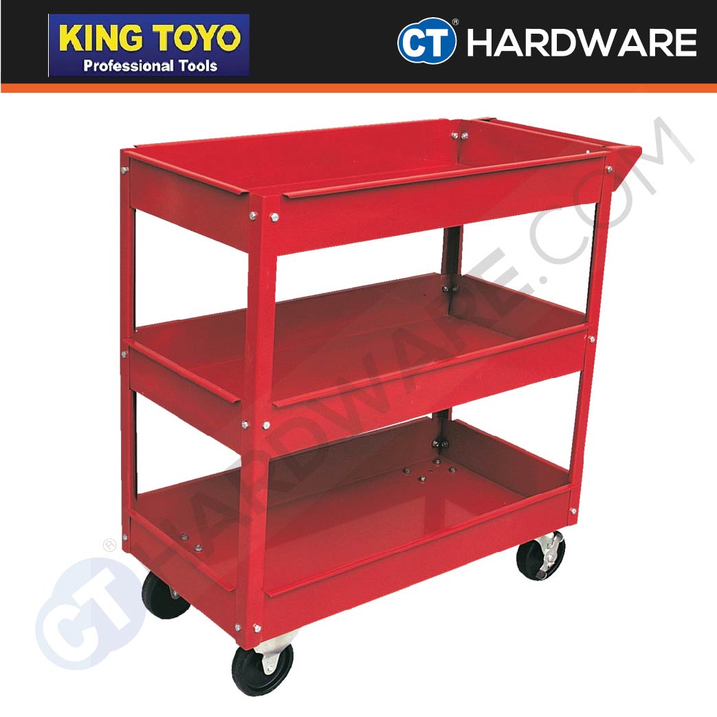 KINGTOYO KTTC301 TOOL TROLLEY 3 LAYER RED 700 X 350 X 760MM