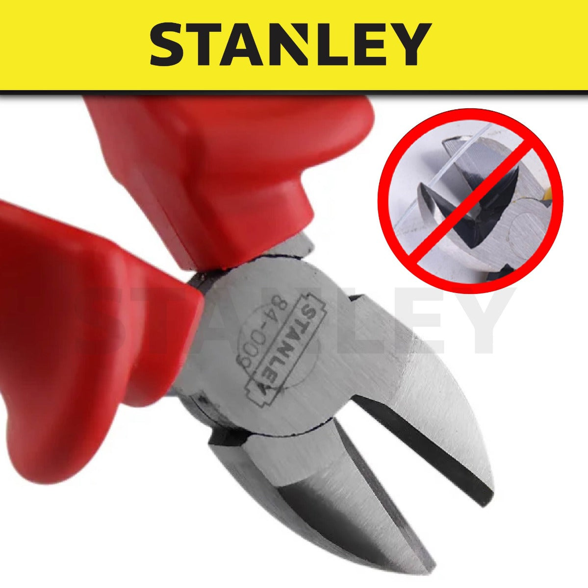 Stanley 84-009 FatMax VDE Narrow Head Diagonal Pliers 160mm/6-1/4in