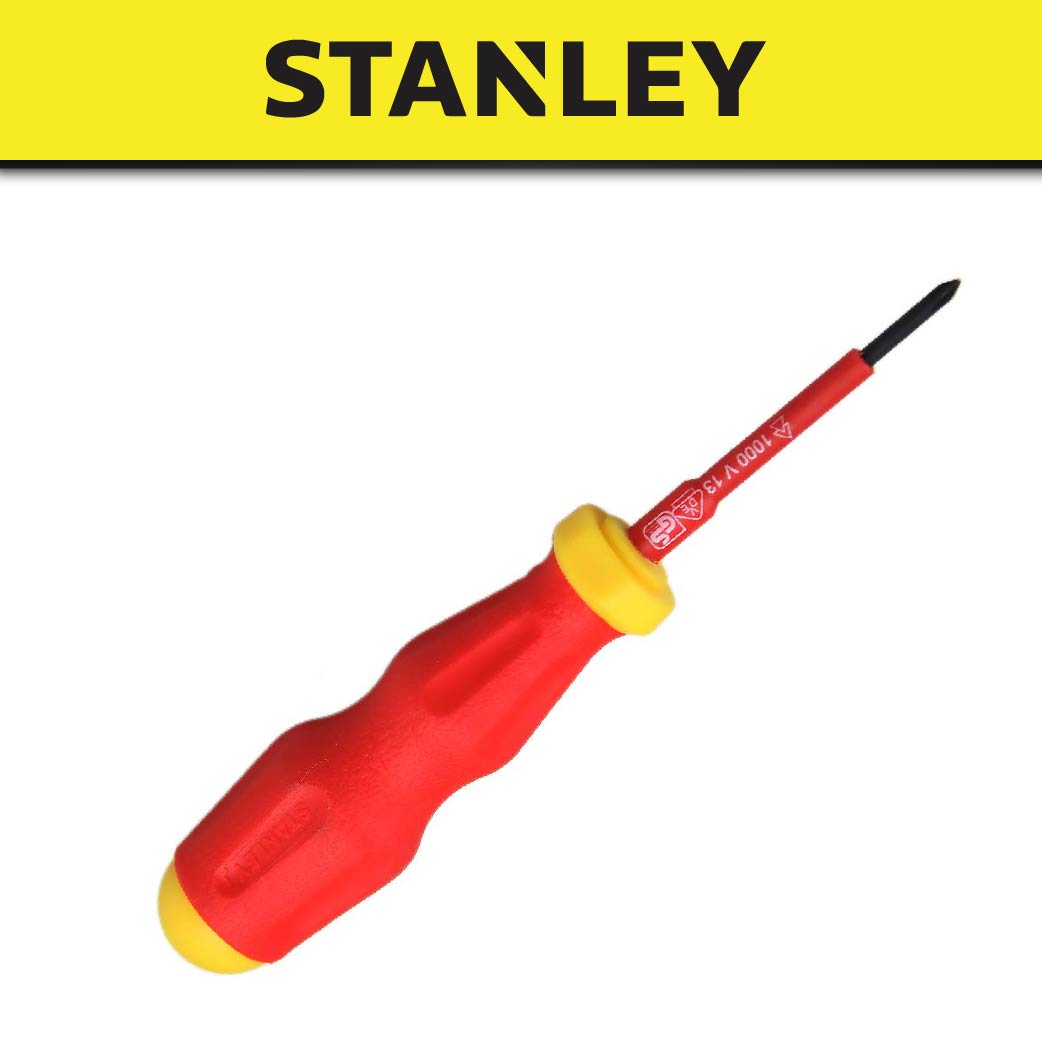 STANLEY 65972 (1PC) 1000V # PH0 INSULATED PHILIPS SCREWDRIVER VDE SCREWDRIVER BLADE: #0 x 60MM