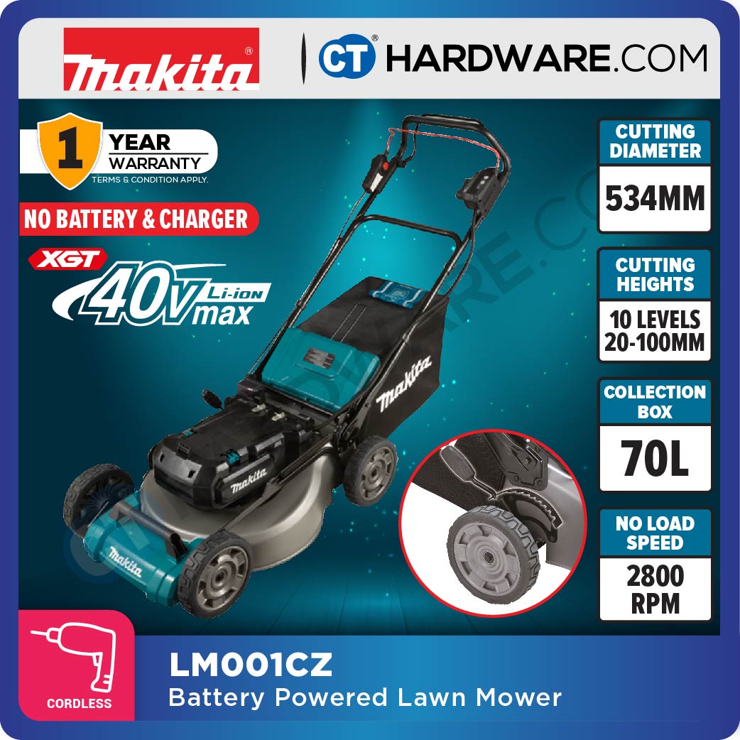 Makita LM001CZ XGT 40Vmax Cordless Brushless Lawnmower 530mm (Body Only)