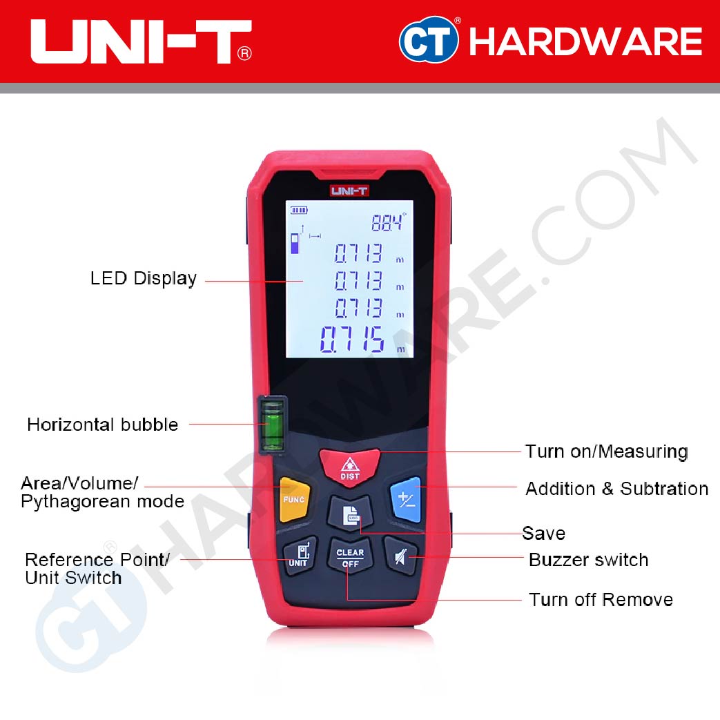 UNI-T LM100 LASER DISTANCE METER 100 METER