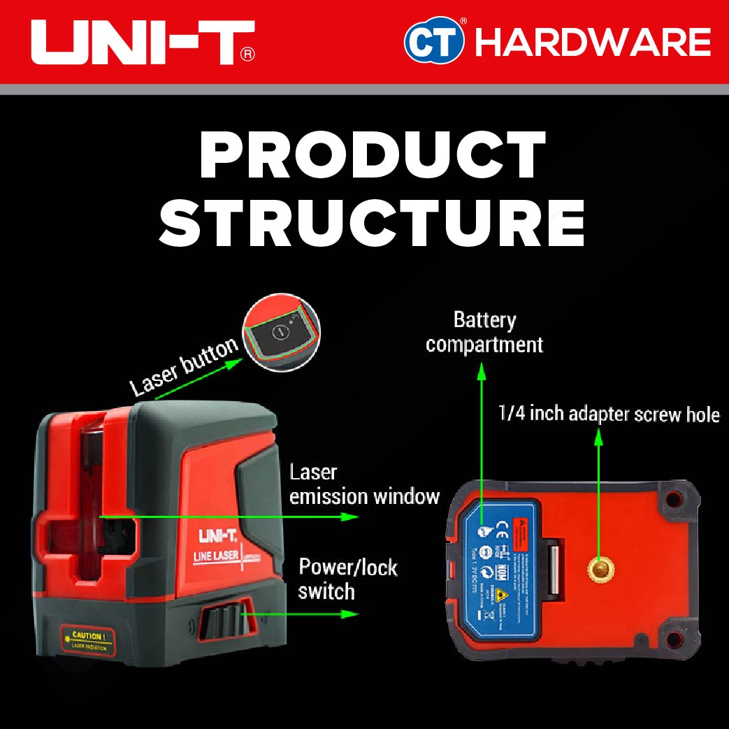 UNI-T LM570LD-II Green Laser Level 2 Lines