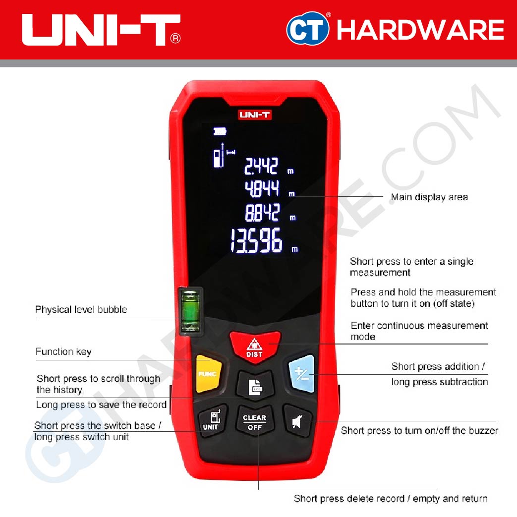 UNI-T LM60 LASER DISTANCE MEASURE 60 METER