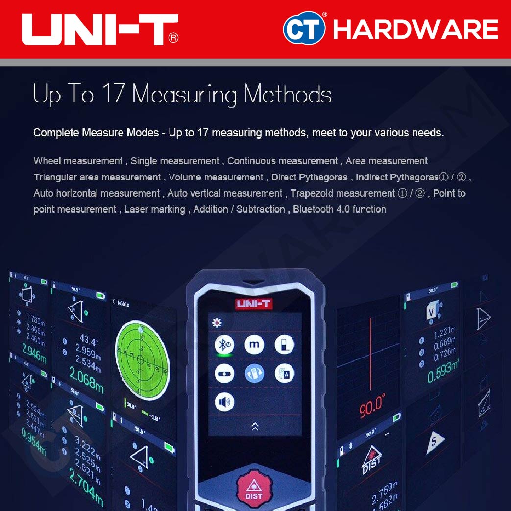 UNI-T LM80D PRO Laser Distance Meter 80m
