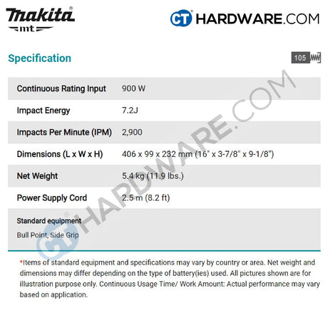 Makita-MT M8600B DEMOLITION HAMMER (MT SERIES)