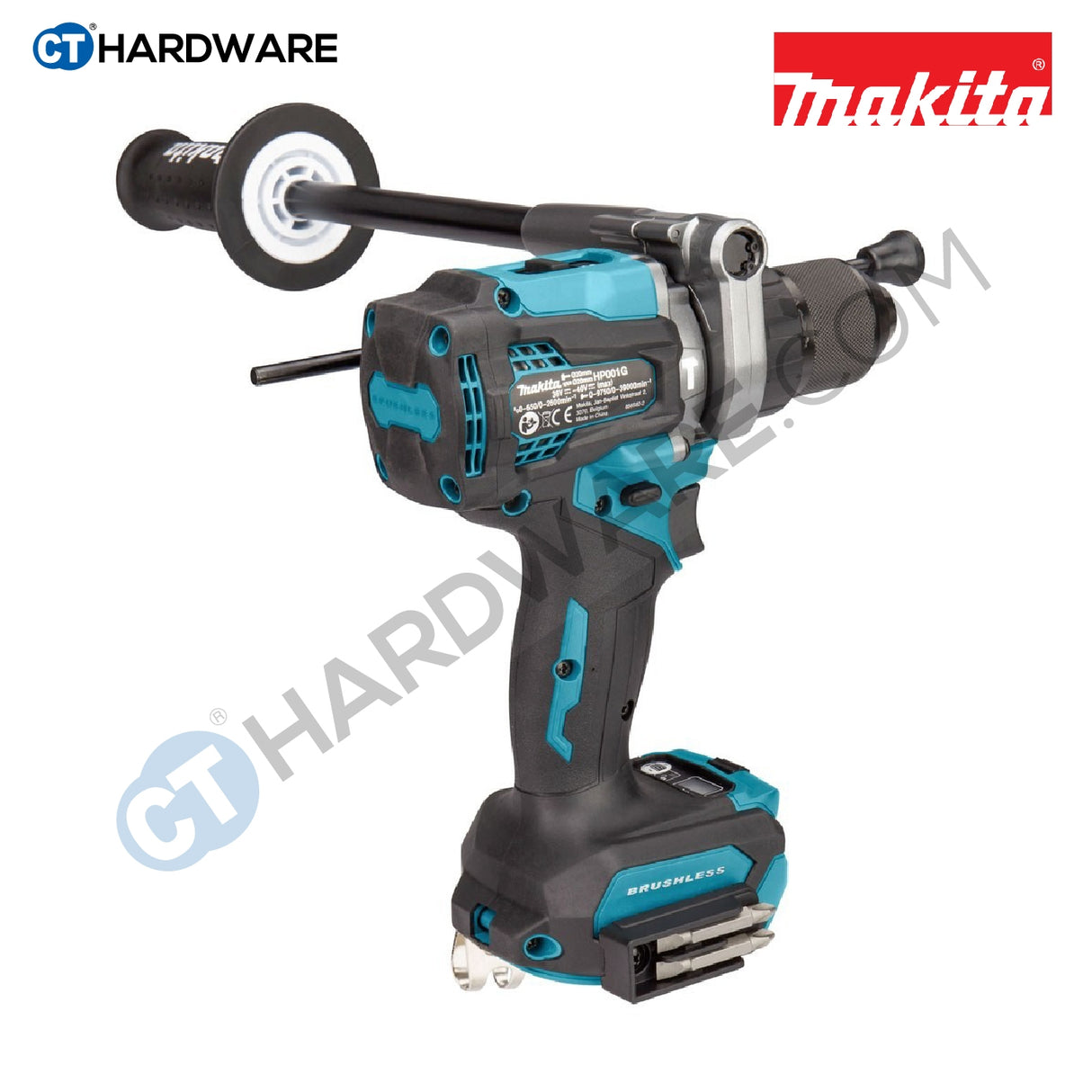 Makita DF001GD201 Cordless Brushless Driver Drill 40V 13mm 650-2600RPM 125Nm C/W 2x 2.5AH Battery & 1x Fast Charger