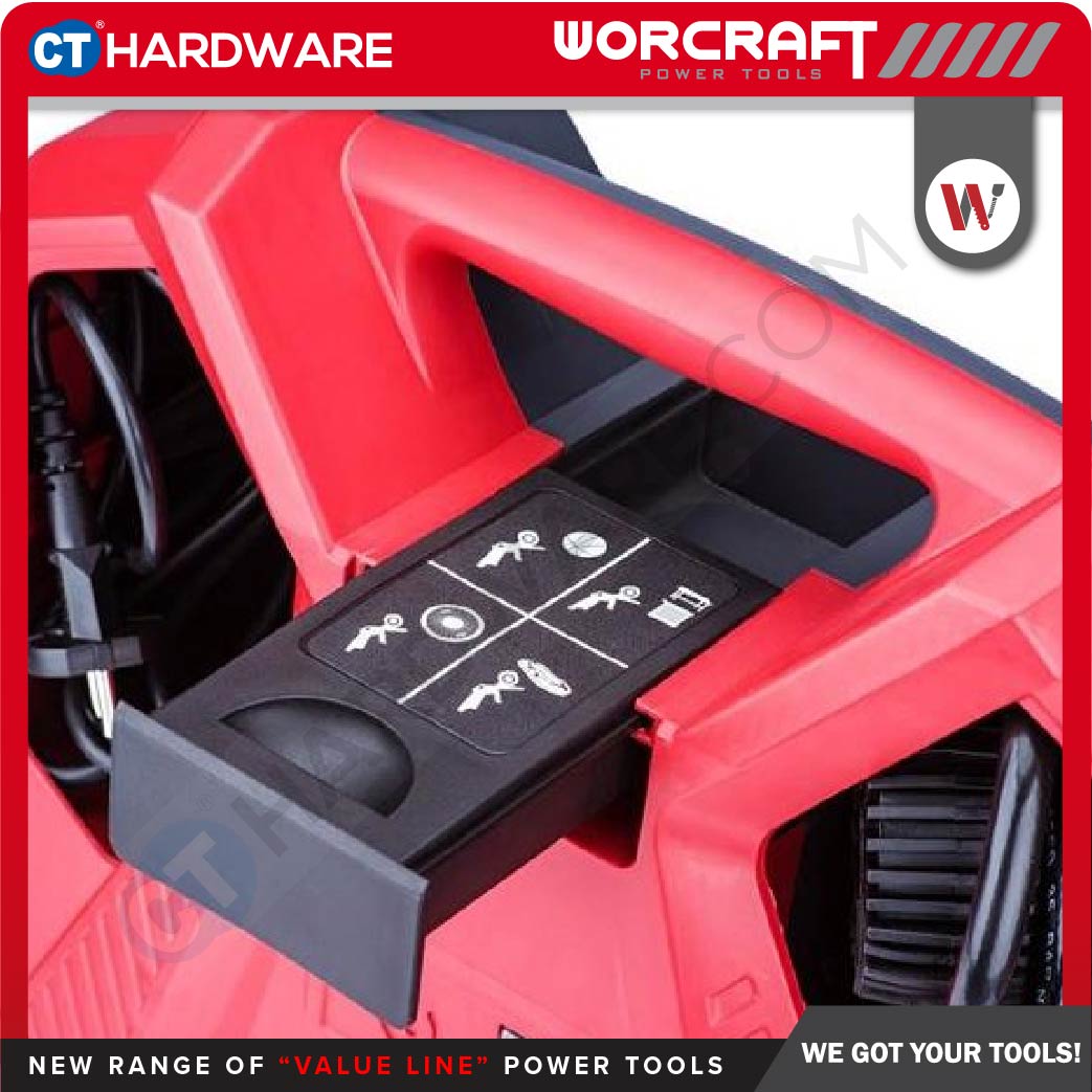 WORCRAFT PAC11-180 OILESS PORTABLE AIR COMPRESSOR 1.5HP | 180L/MIN | 8BAR | 3550RPM (DIRECT COUPLER) (PAC11180)