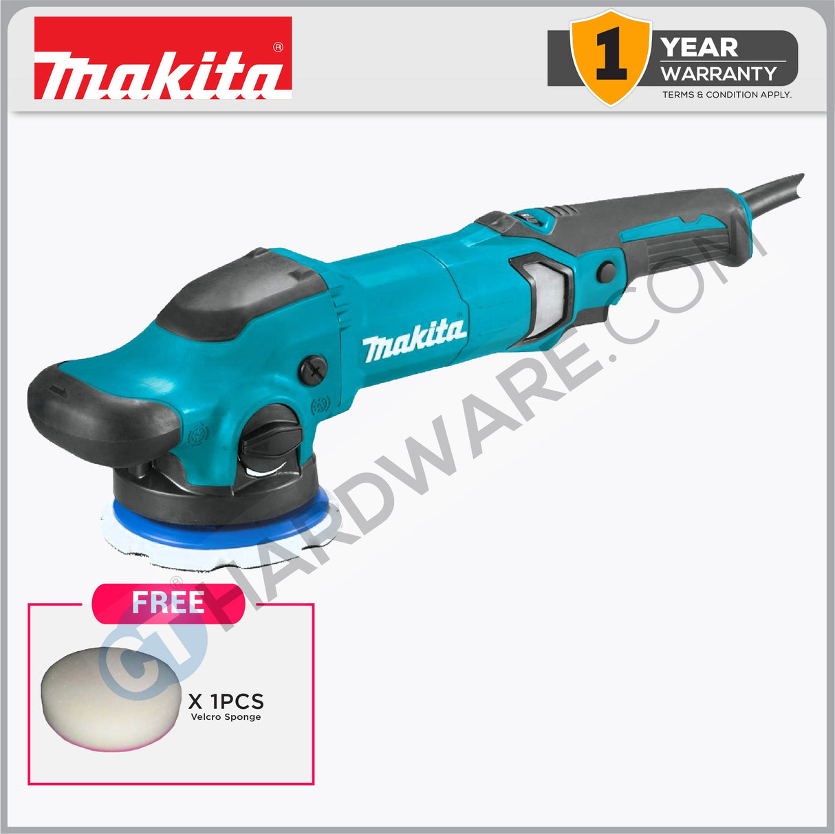 Makita PO5000C Random Orbit Sander 5" 125mm 900W With Speed Control (Dual Action)