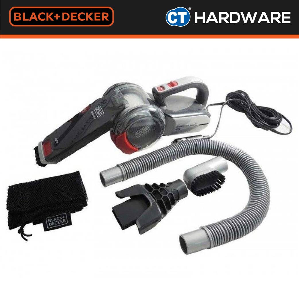 BLACK+DECKER PV1200AV PIVOT AUTO CAR VACUUM CLEANER ( CYCLONE ) 12V 1060L/MIN 440ML DUSTBOWL CABLE 5 METER