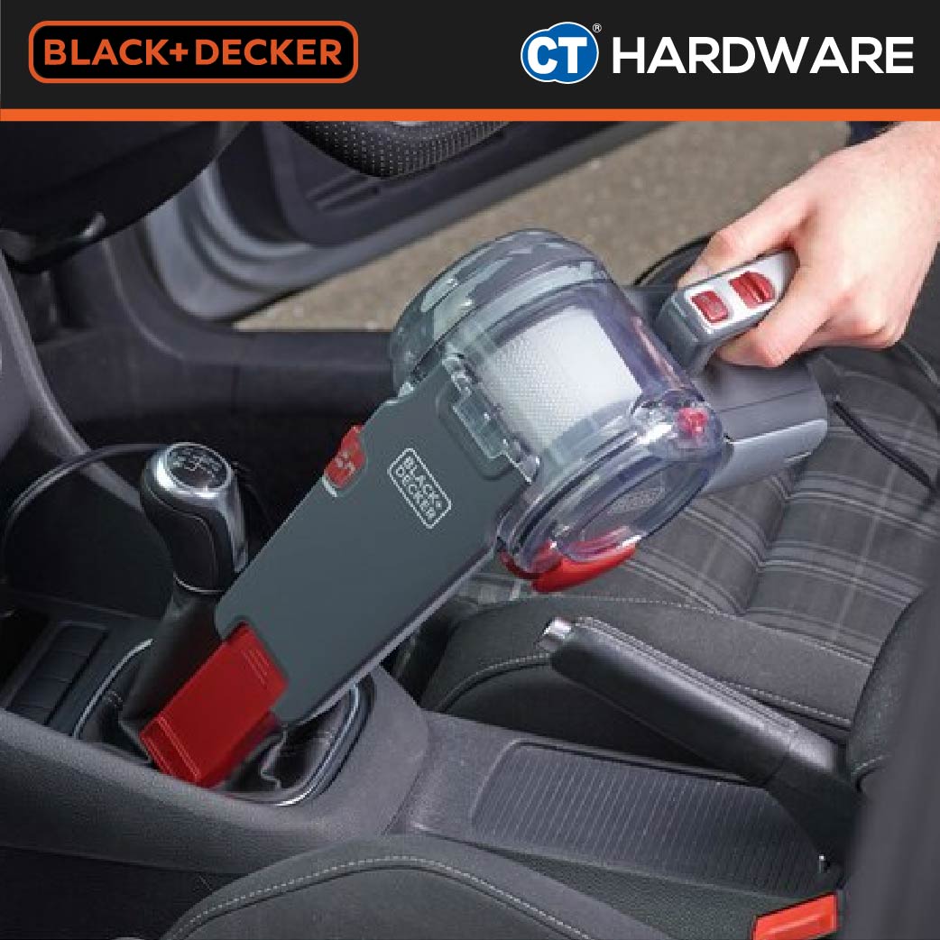BLACK+DECKER PV1200AV PIVOT AUTO CAR VACUUM CLEANER ( CYCLONE ) 12V 1060L/MIN 440ML DUSTBOWL CABLE 5 METER