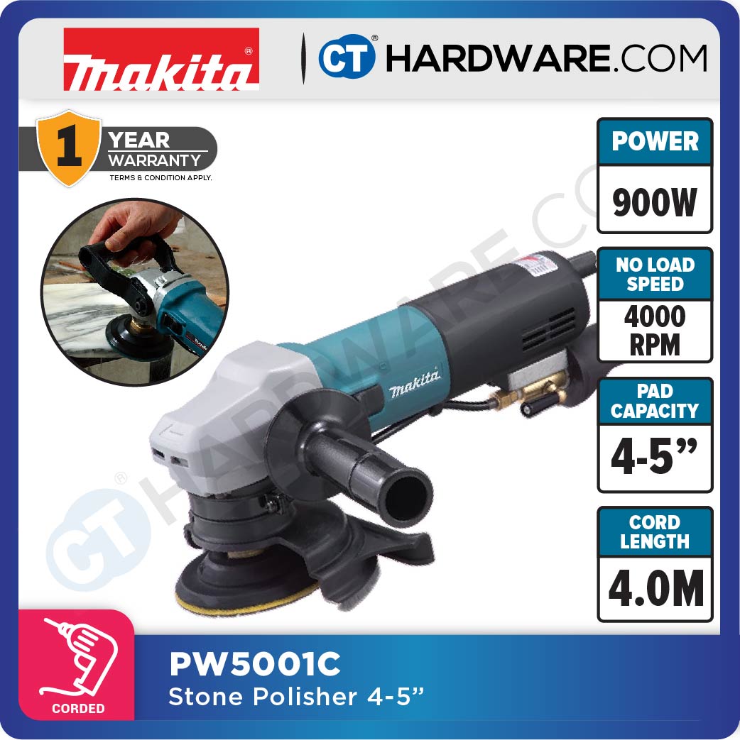 Makita PW5001C Stone Polisher 5" 125mm 900W With Speed Control