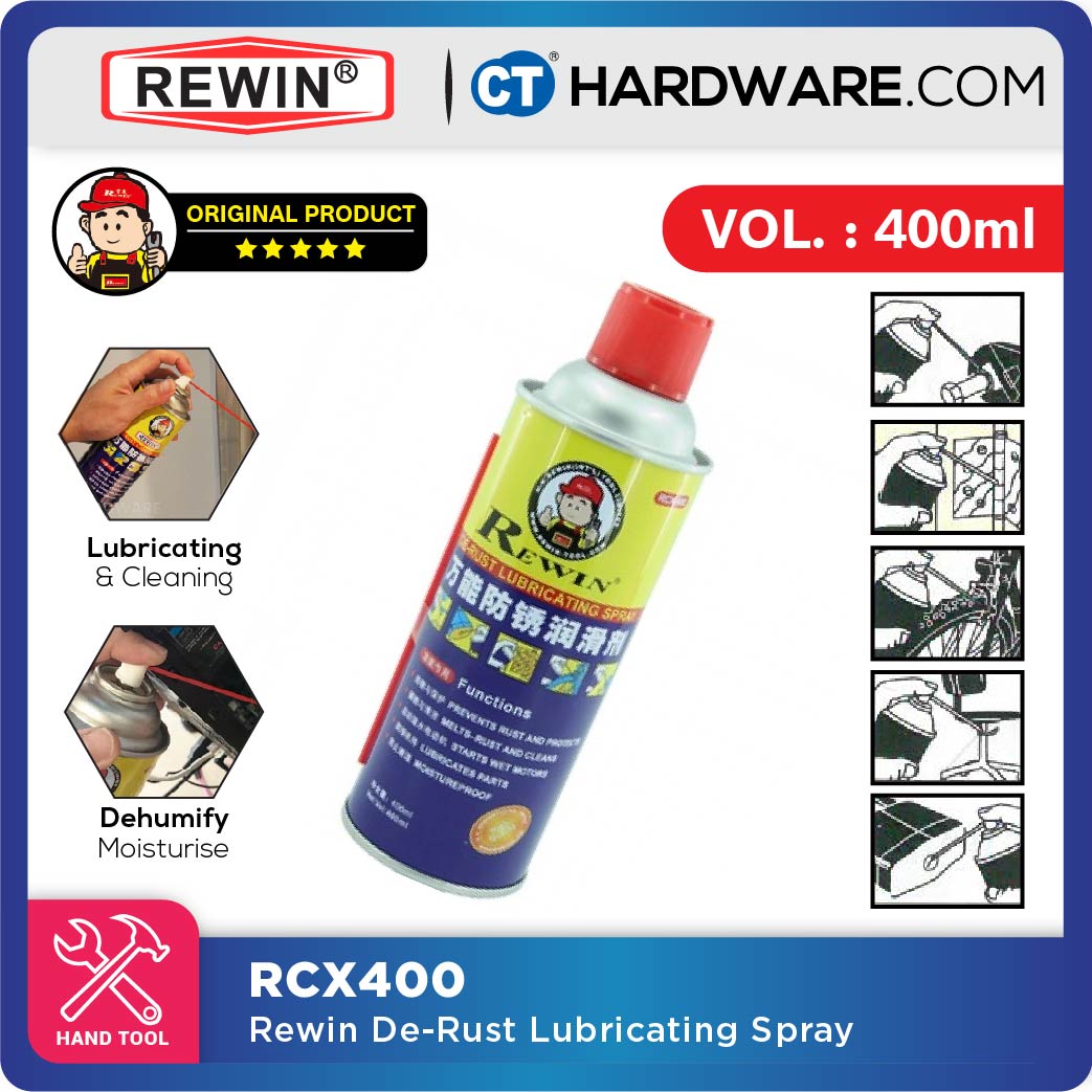 REWIN RCX400 DE RUST LUBRICATING SPRAY 400ML