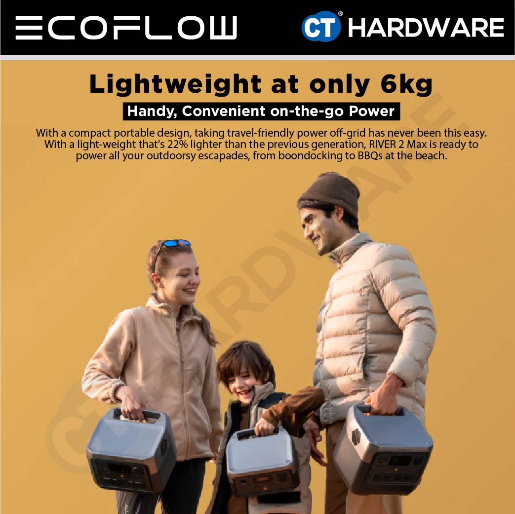 EcoFlow RIVER 2 Max Portable Power Station (512Wh | 500W Output)