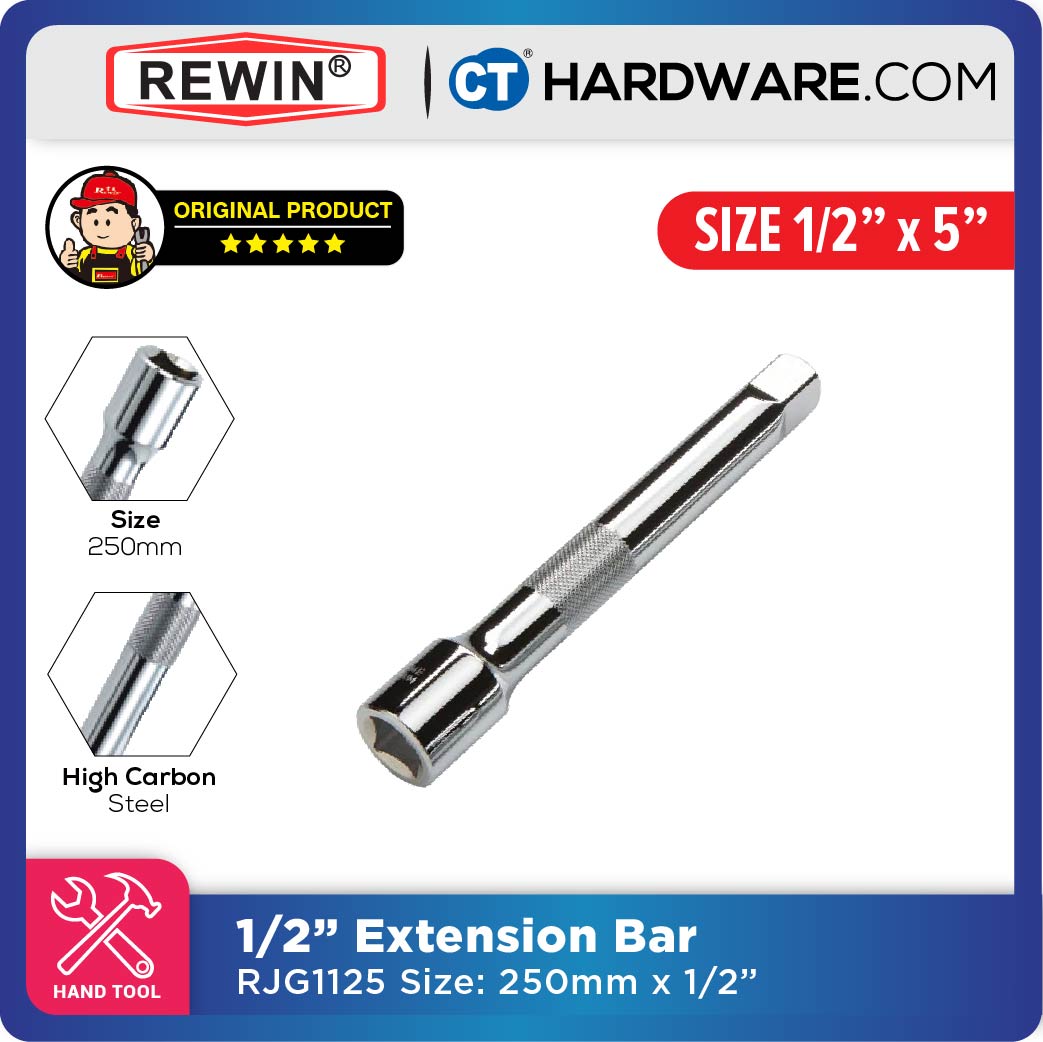 Rewin RJG1125 Extension Bar 1/2" x 5"