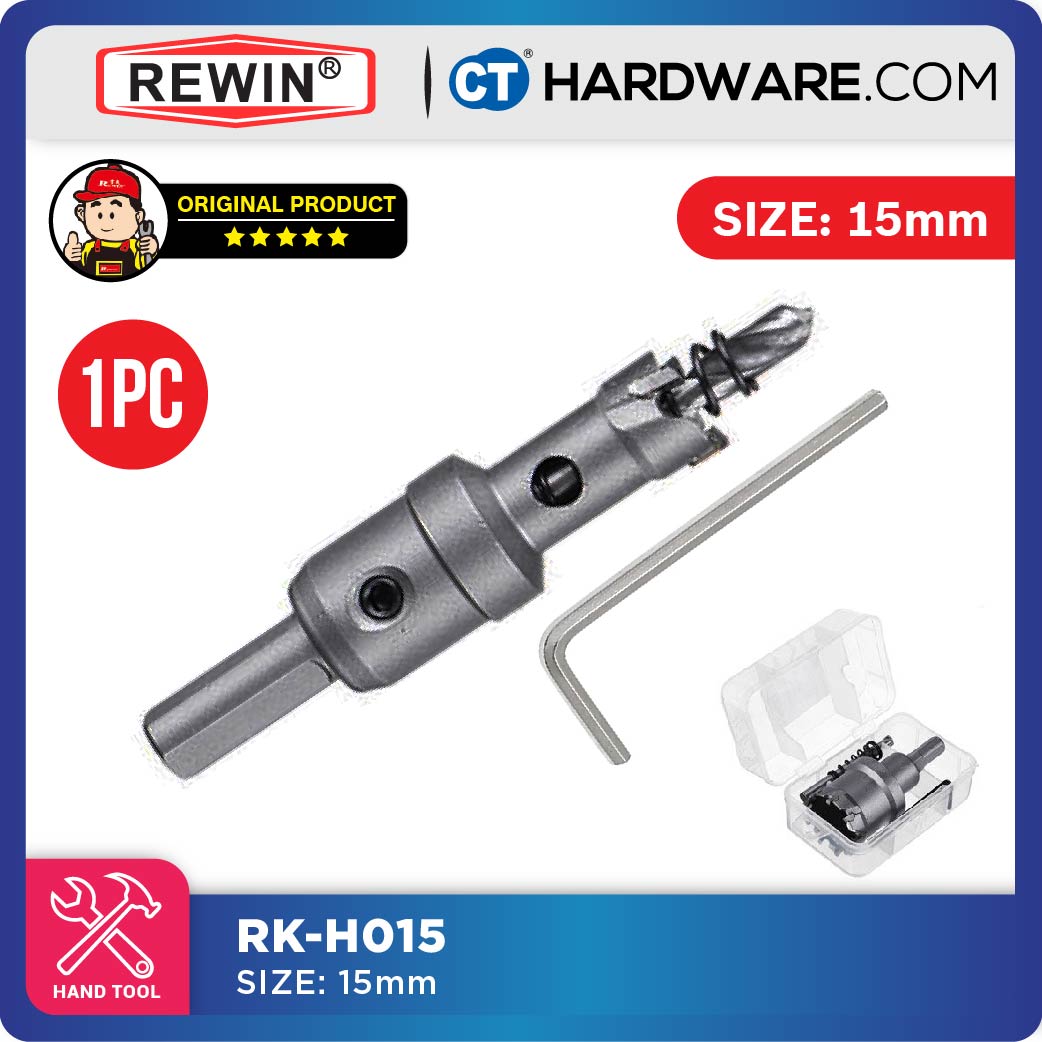 REWIN RKH TCT HOLE SAWS SIZE: 15MM - 35MM