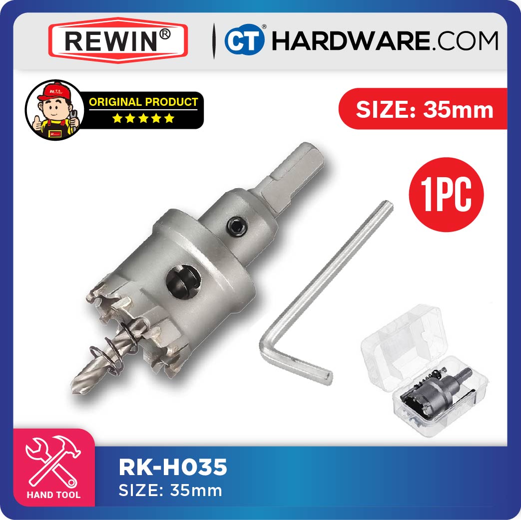 REWIN RKH TCT HOLE SAWS SIZE: 15MM - 35MM