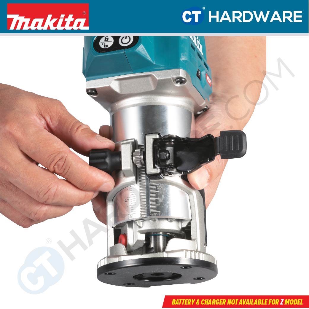 Makita RT001GM212/ GZ23/ GZ24 XGT 40Vmax Cordless Brushless Trimmer 1/4" & 3/8" Collets (Body Only | 2-Battery)