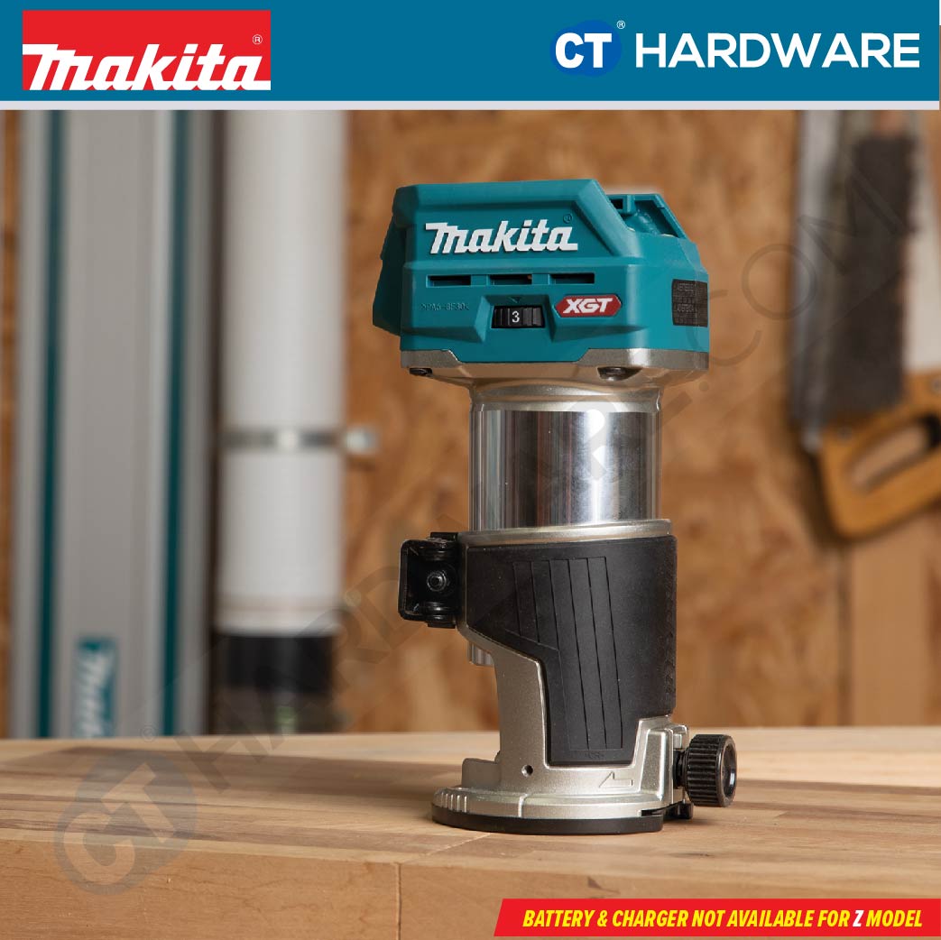 Makita RT001GM212/ GZ23/ GZ24 XGT 40Vmax Cordless Brushless Trimmer 1/4" & 3/8" Collets (Body Only | 2-Battery)